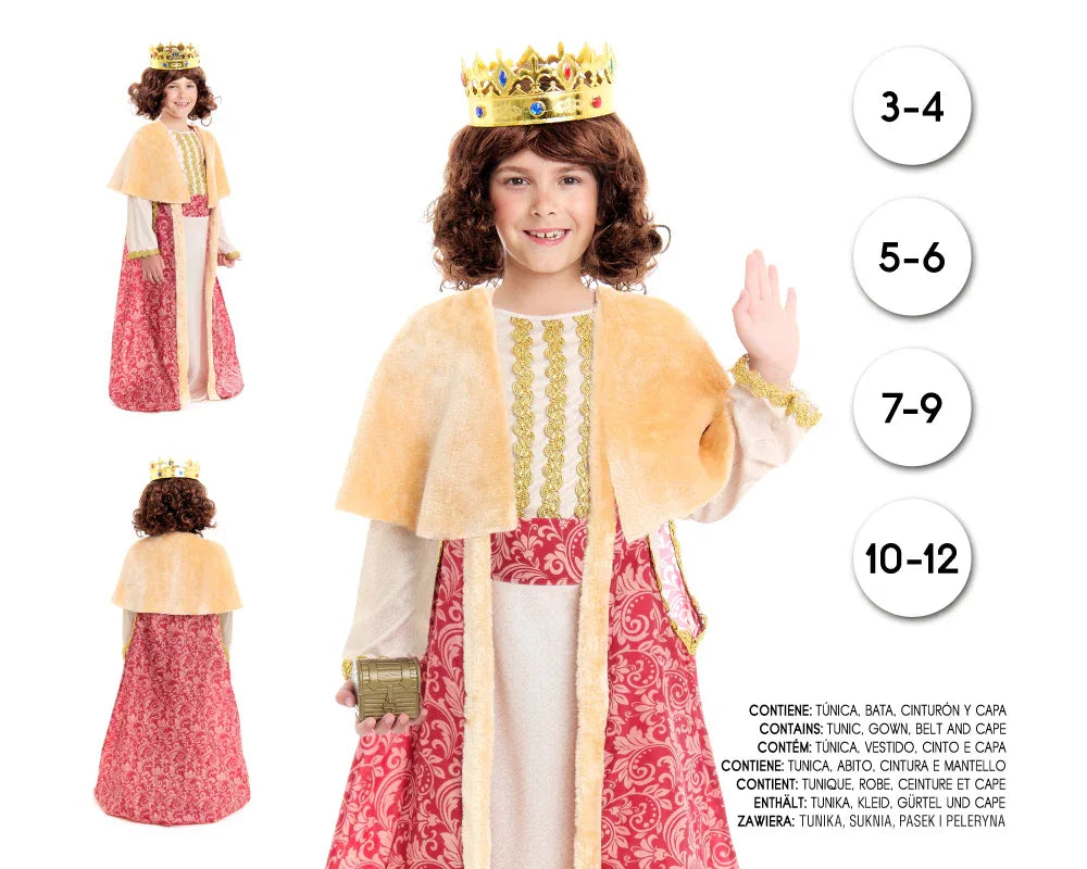 Disfraz Rey Mago Gaspar Infantil 3-4 Años - Traje Completo Navidad - yupiparty
