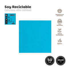 Servilleta Punta Punta Azul 40x40Cm - yupiparty