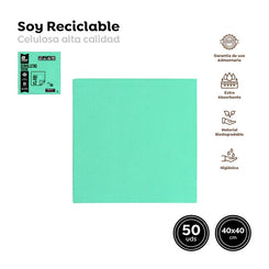 Servilleta Punta Punta Mint 40x40Cm Pape - yupiparty