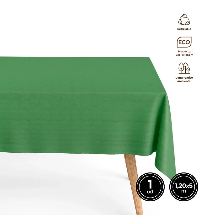 MANTEL ROLLO BIOD. VERDE 1,2X5M - yupiparty