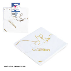 SERVILLETA 12pcs COL COMUNI.PALOMA ORO P - yupiparty