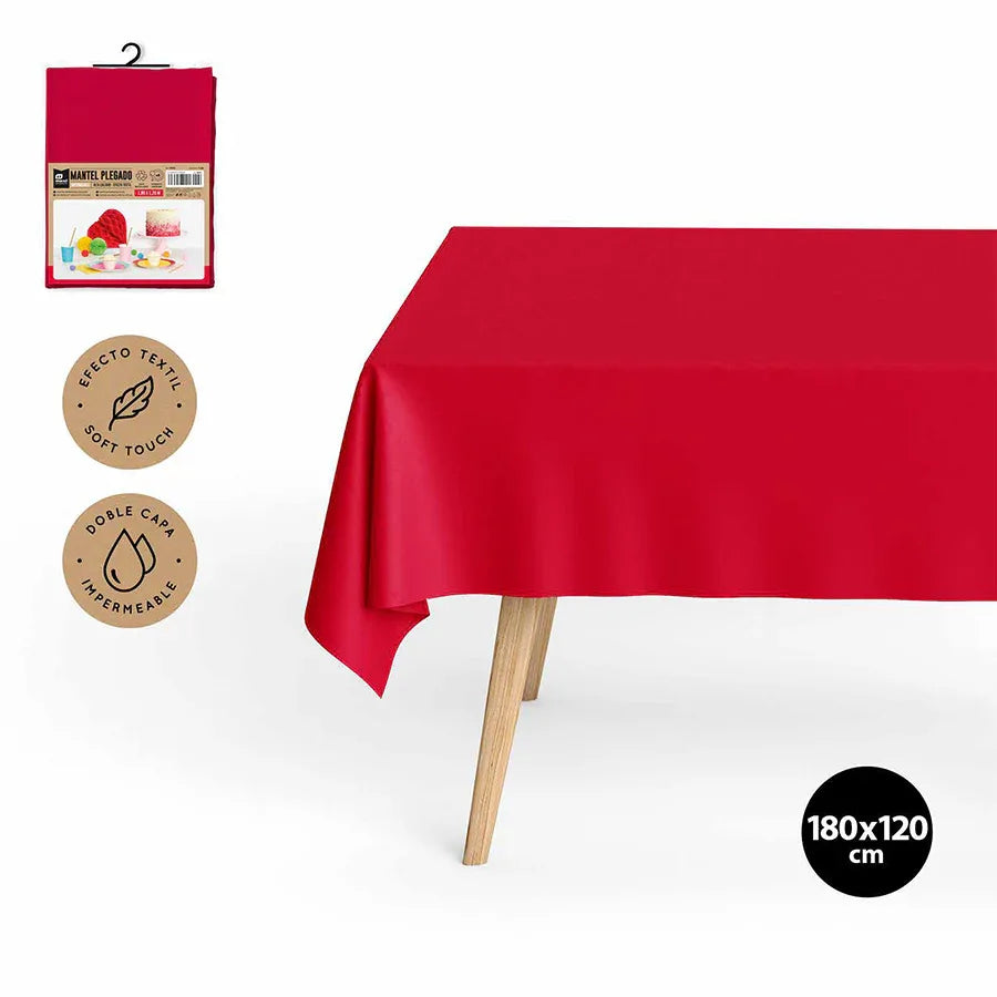 MANTEL IMPERMEABLE PLEGADO ROJO 1,2X1,8M - yupiparty