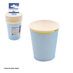 VASO PASTEL AZUL 6 PCS - yupiparty