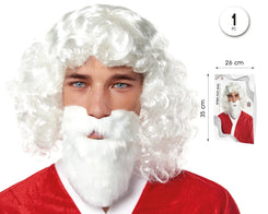 Barba Papá Noel Blanca - Accesorio Disfraz Navidad - yupiparty