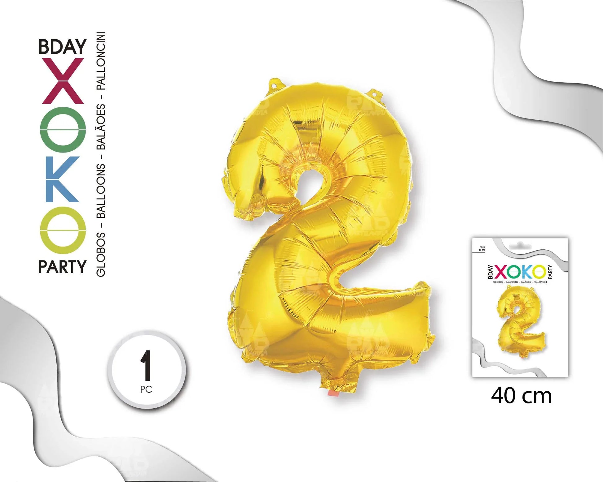 GLOBO FOIL 18/45CM ORO 2 - yupiparty