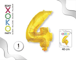 GLOBO FOIL 18/45CM ORO 4 - yupiparty