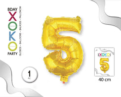 GLOBO FOIL 18/45CM ORO 5 - yupiparty
