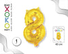 GLOBO FOIL 18/45CM ORO 8 - yupiparty