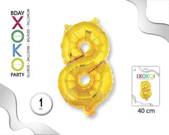 GLOBO FOIL 18/45CM ORO 8 - yupiparty