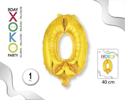 GLOBO FOIL 18/45CM ORO 0 - yupiparty