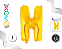 GLOBO FOIL 16/40CM ORO H - yupiparty