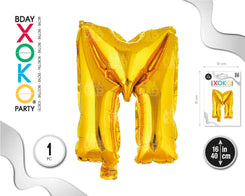GLOBO FOIL 16/40CM ORO M - yupiparty
