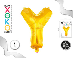 GLOBO FOIL 16/40CM ORO Y - yupiparty