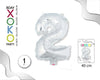 GLOBO FOIL 18/45CM PLATA 2 - yupiparty