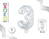 GLOBO FOIL 18/45CM PLATA 3 - yupiparty