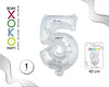 GLOBO FOIL 18/45CM PLATA 5 - yupiparty