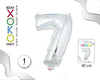 GLOBO FOIL 18/45CM PLATA 7 - yupiparty