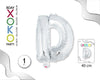 GLOBO FOIL 16/40CM PLATA D - yupiparty