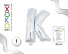 GLOBO FOIL 16/40CM PLATA K - yupiparty