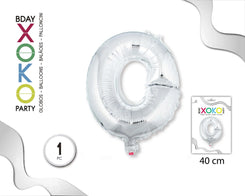 GLOBO FOIL 16/40CM PLATA O - yupiparty