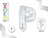 GLOBO FOIL 16/40CM PLATA P - yupiparty