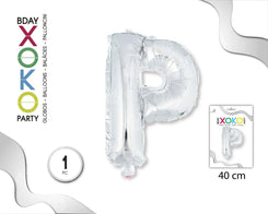 GLOBO FOIL 16/40CM PLATA P - yupiparty