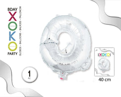 GLOBO FOIL 16/40CM PLATA Q - yupiparty