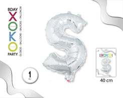 GLOBO FOIL 16/40CM PLATA S - yupiparty