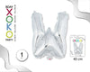 GLOBO FOIL 16/40CM PLATA W - yupiparty