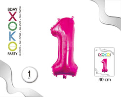 GLOBO FOIL 16/40CM FUCSIA 1 - yupiparty