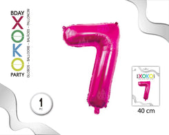 GLOBO FOIL 16/40CM FUCSIA 7 - yupiparty