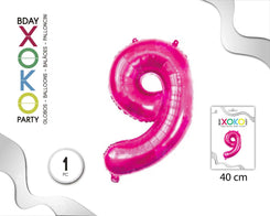 GLOBO FOIL 16/40CM FUCSIA 9 - yupiparty