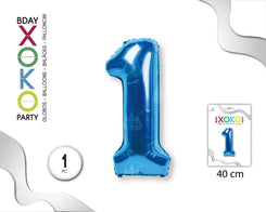 GLOBO FOIL 18/45CM AZUL 1 - yupiparty