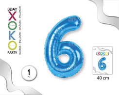 GLOBO FOIL 18/45CM AZUL 6 - yupiparty