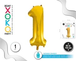GLOBO FOIL 40/110CM ORO 1 - yupiparty
