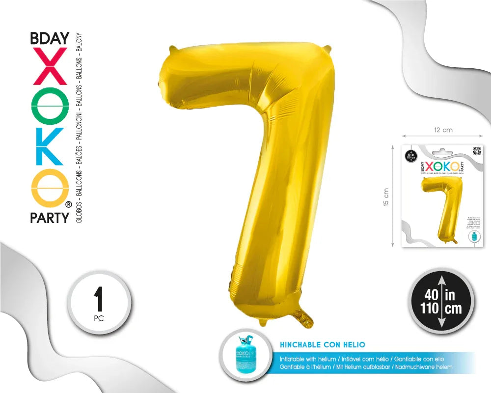 GLOBO FOIL 40/110CM ORO 7 - yupiparty