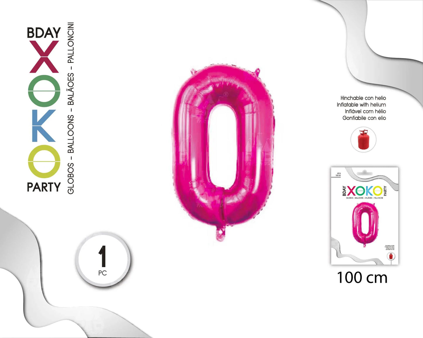 GLOBO FOIL 40/110CM FUCSIA 0 - yupiparty