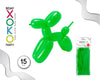 GLOBOS DE MODELAR 15 PC VERD OSC - yupiparty