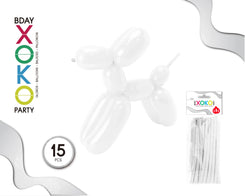 GLOBOS DE MODELAR 15 PC BL - yupiparty