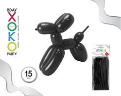 GLOBOS DE MODELAR 15 PC NEG - yupiparty