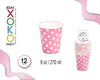 VASO LUNAR ROSA 90OZ 12PC - yupiparty