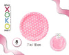 PLATO 18CM LUNAR ROSA 6PC - yupiparty