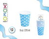 VASO LUNAR AZUL 90OZ 12PC - yupiparty