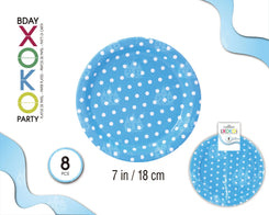 PLATO 18CM LUNAR AZUL 6PC - yupiparty