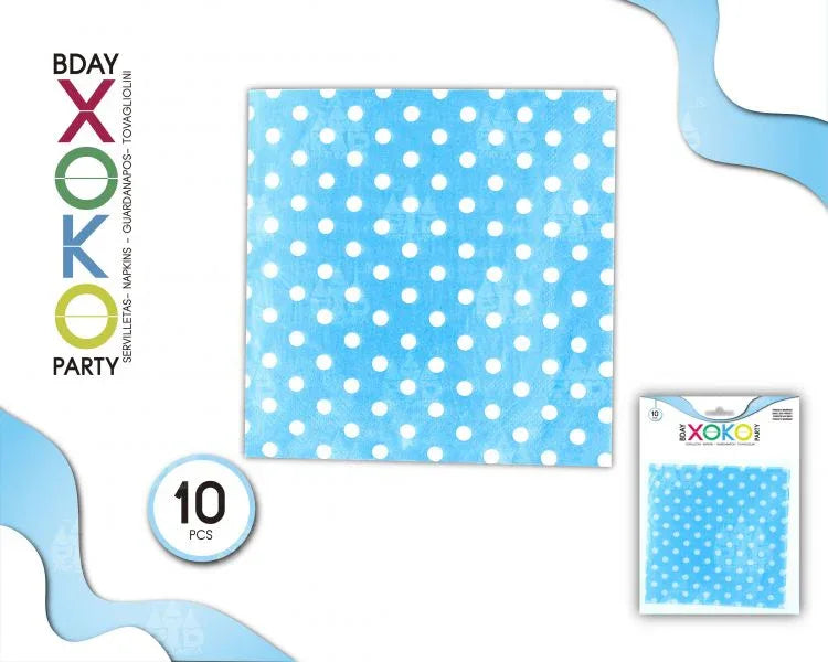 SERVILLETA LUNAR AZUL 12PC - yupiparty