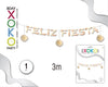 BANNER FELIZ FIESTA CHAMPAN POMPONES - yupiparty