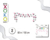 GUIRNALDA HILO 1,5M STARS ROSA 2 PC - yupiparty