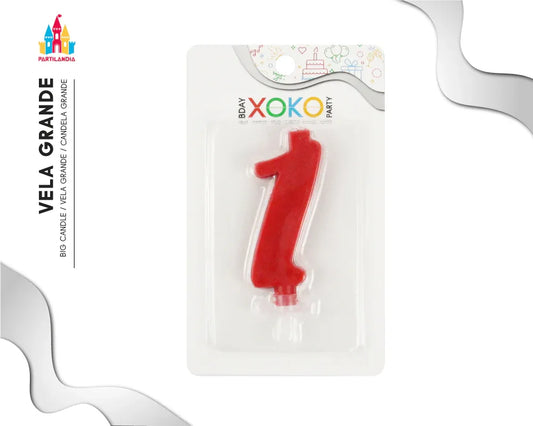 VELA 10CM ROJA 1 - yupiparty