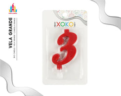 VELA 10CM ROJA 3 - yupiparty