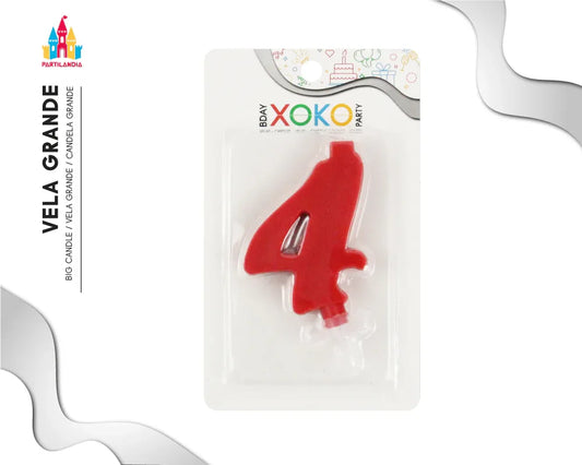 VELA 10CM ROJA 4 - yupiparty